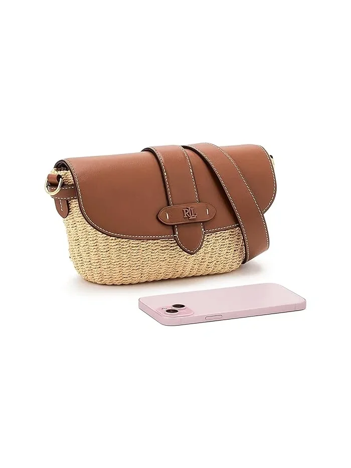 Сумка плечевая Straw-Leather Lynden Lauren Ralph Lauren — изображение 3 из 5, натуральный/бежевый