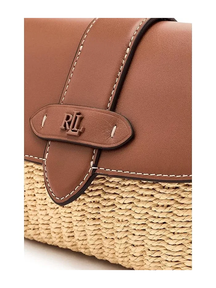 Сумка плечевая Straw-Leather Lynden Lauren Ralph Lauren — изображение 4 из 5, натуральный/бежевый