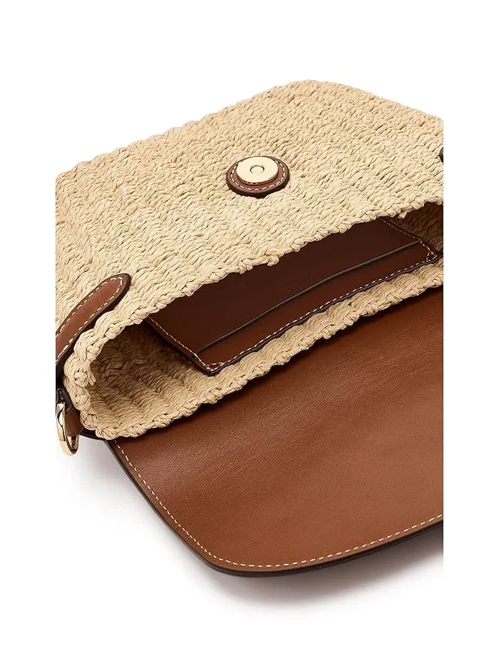 Сумка плечевая Straw-Leather Lynden Lauren Ralph Lauren — изображение 5 из 5, натуральный/бежевый