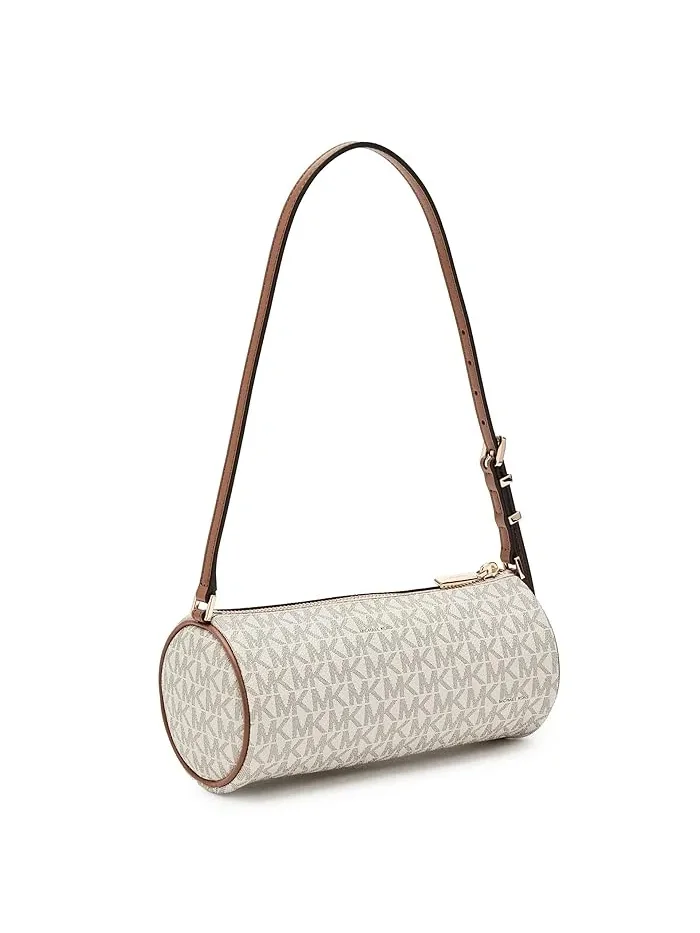 Сумка-багет Izzy Small Barrel MICHAEL Michael Kors — изображение 2 из 5, ваниль/орех