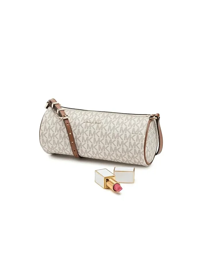Сумка-багет Izzy Small Barrel MICHAEL Michael Kors — изображение 3 из 5, ваниль/орех