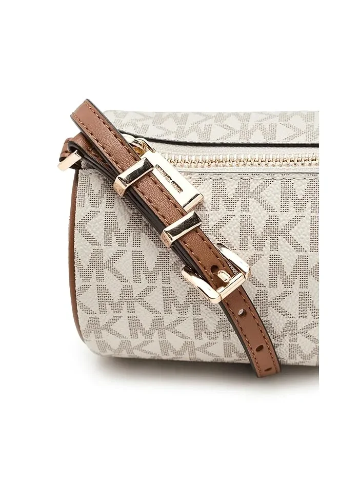 Сумка-багет Izzy Small Barrel MICHAEL Michael Kors — изображение 4 из 5, ваниль/орех