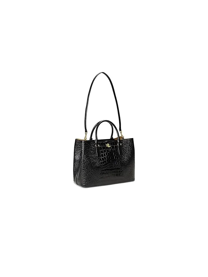 Сумка крокодиловая кожа Large Marcy Lauren Ralph Lauren — 4
