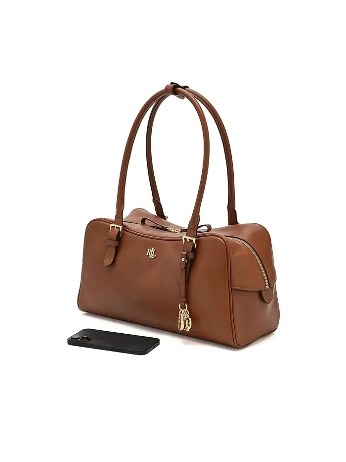 Сумка-саквояж кожаная Leather Large Marcy Zip Satchel Lauren Ralph Lauren — 3
