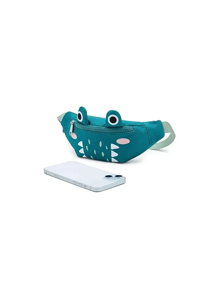 Поясная сумка Crocodile Fanny Pack Deux par Deux — изображение 3 из 5, бирюзовый