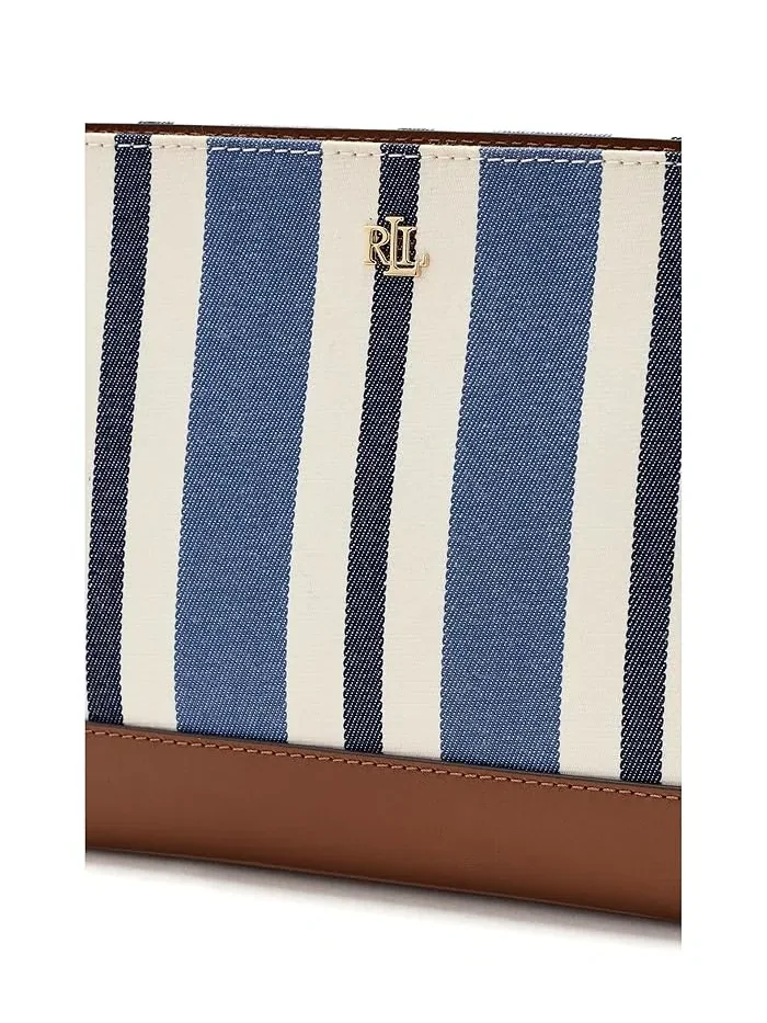 Сумка дорожная полосатая Lauren Ralph Lauren — изображение 4 из 5, синий/бежевый