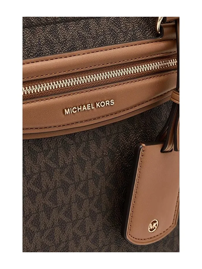 Сумка дорожная средняя MICHAEL Michael Kors — изображение 4 из 5, ваниль/орех