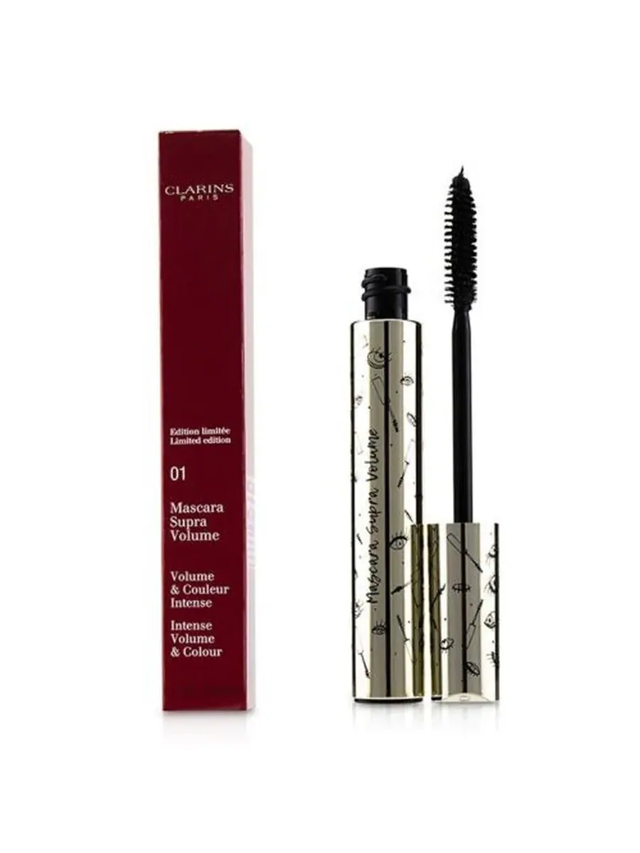 Clarins / Тушь для ресниц Supra Volume 01 Черная 0,25 унции (7 мл)