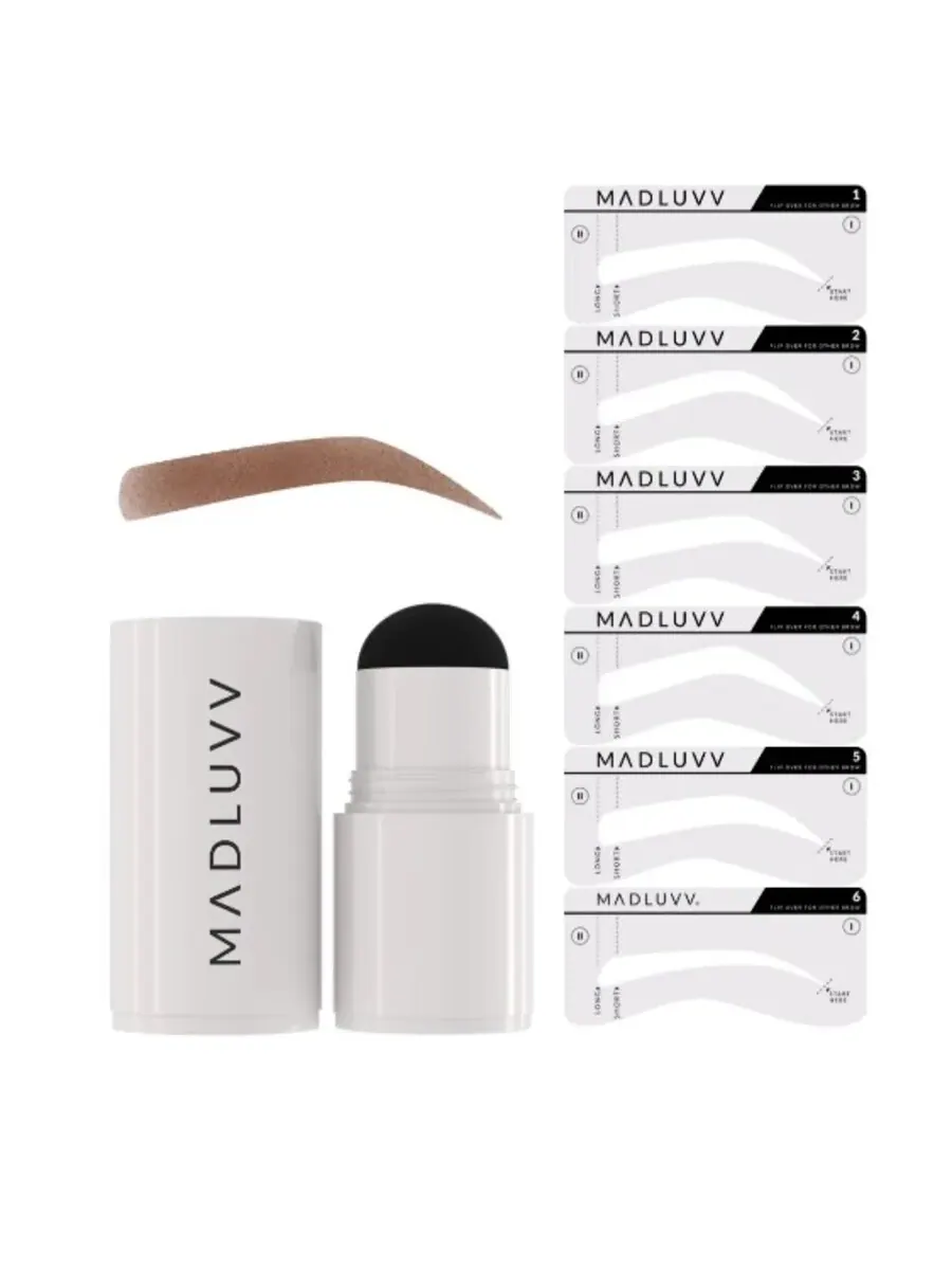 Набор для бровей Madluvv Ladies Brow Stamp 1 унция Auburn Подарочный набор Макияж 850039252263