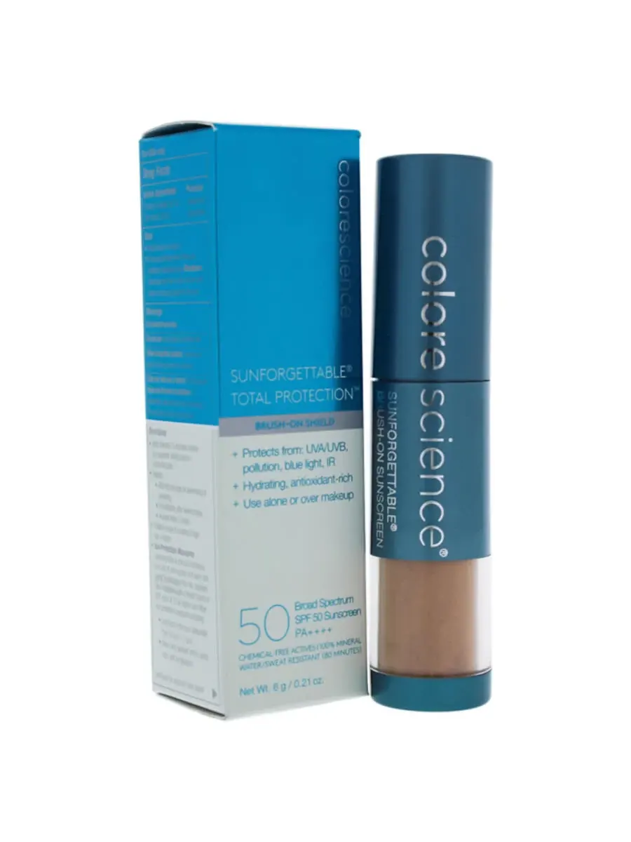 Незабываемый солнцезащитный крем-кисть SPF 50 - Deep от Colorescience для женщин - 0,21 унции