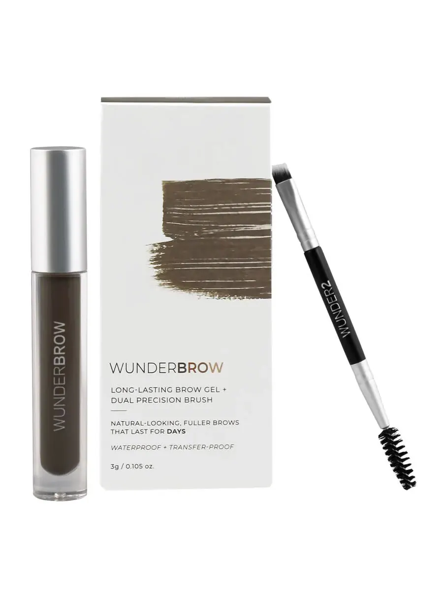 Гель для бровей Wunderbrow Ladies - черный, 0,1 унции, макияж для бровей коричневого цвета 640206221696