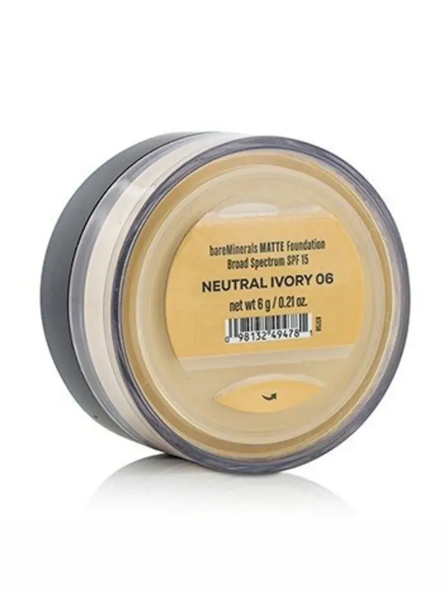 Bareminerals / Растушевываемая пудра-основа Matte Foundation Neutral Ivory (6) 0.21 унции — изображение 3 из 3