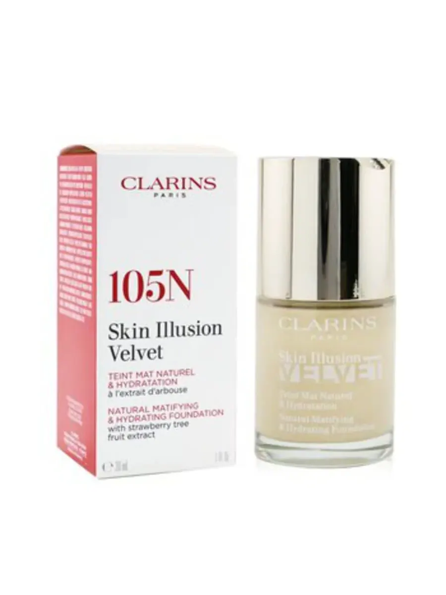 Женский тональный крем Clarins Skin Illusion Velvet Natural матирующий и увлажняющий 30 мл № 105N — изображение 2 из 3