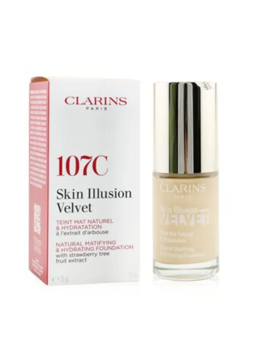 Женский тональный крем Clarins Skin Illusion Velvet Natural матирующий и увлажняющий 30 мл № 107C — изображение 2 из 3