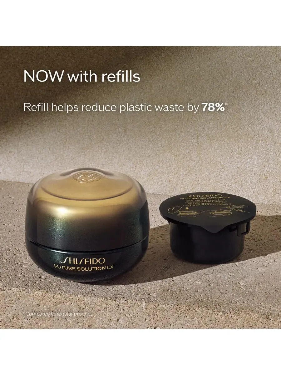 Shiseido Сменный блок восстанавливающего крема для контура глаз и губ Future Solution LX, 0,6 унции — изображение 2 из 9