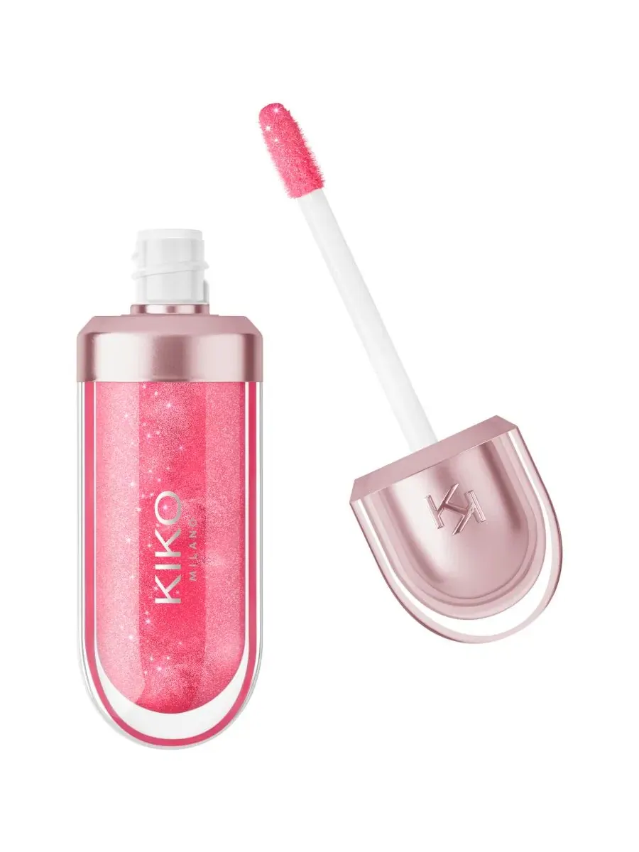 Масло для губ 3D Hydra Lip Oil, 6 мл, с маслом малины KIKO Milano, 04 Cherry Cherry — изображение 3 из 5