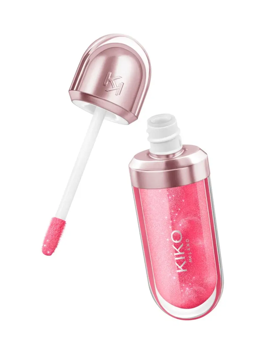 Масло для губ 3D Hydra Lip Oil, 6 мл, с маслом малины KIKO Milano, 04 Cherry Cherry — изображение 4 из 5