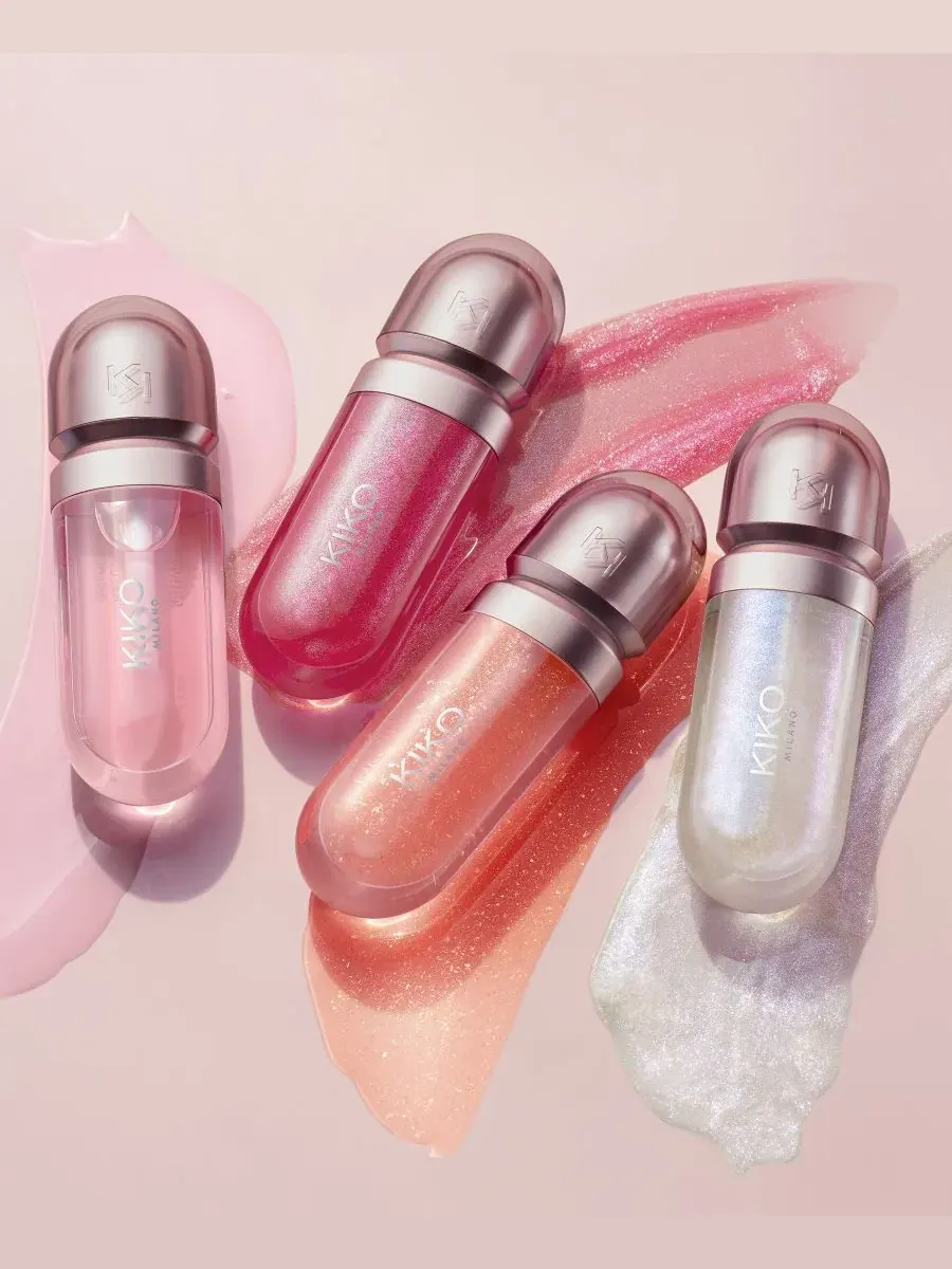 Масло для губ с блеском 6 мл, с маслом малины, 3D Hydra KIKO Milano, 03 Glossed Glass — изображение 5 из 5