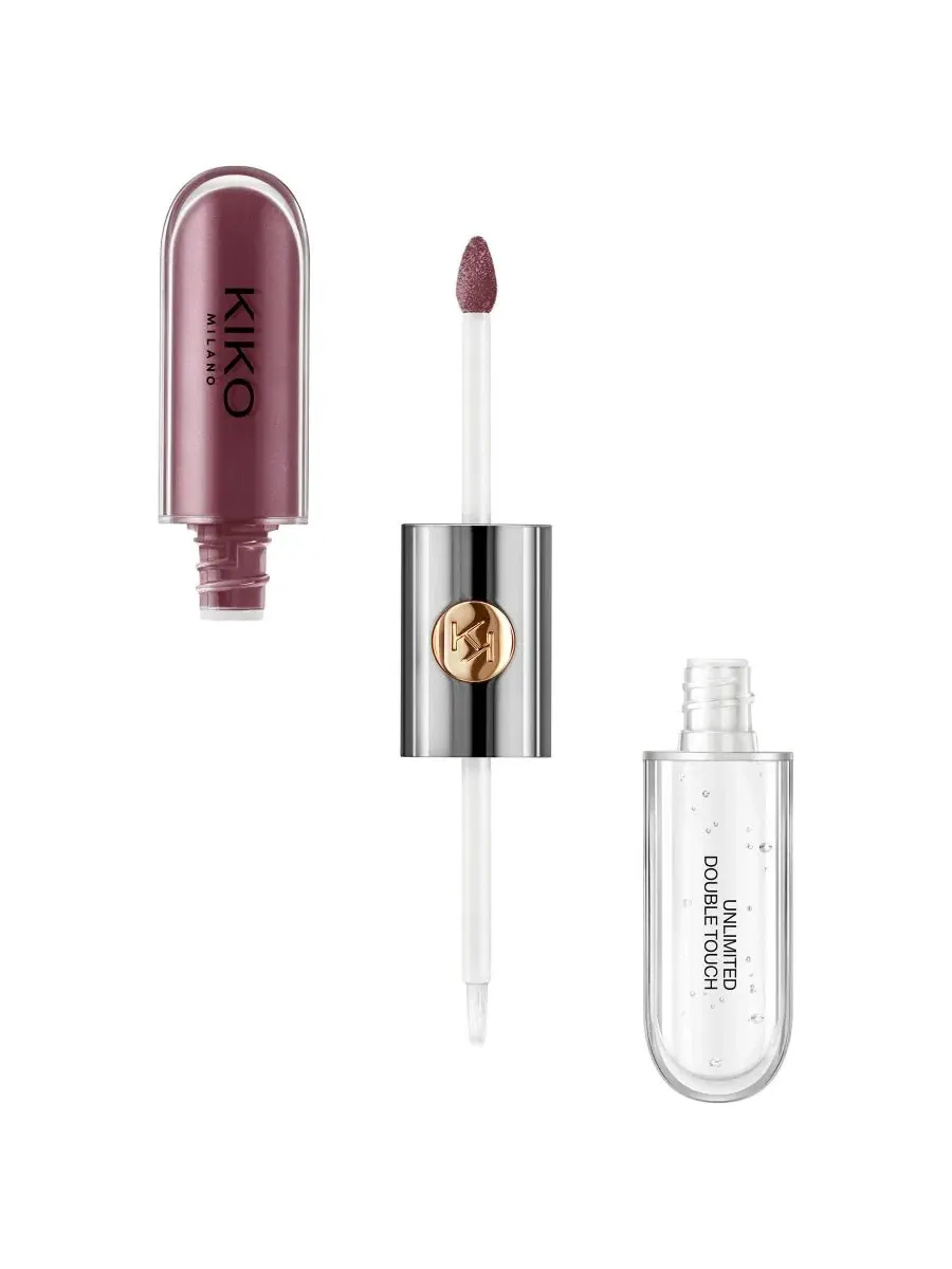 Жидкая помада KIKO Milano Unlimited Double Touch, 6 мл, 123 Satin Grape — изображение 1 из 6