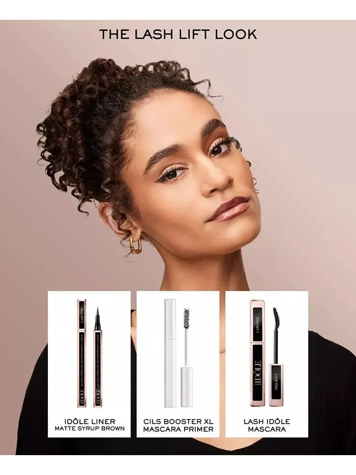 Водостойкая тушь для ресниц Lancôme Lash Idôle, 01 Glossy Black, 8 мл — изображение 8 из 10