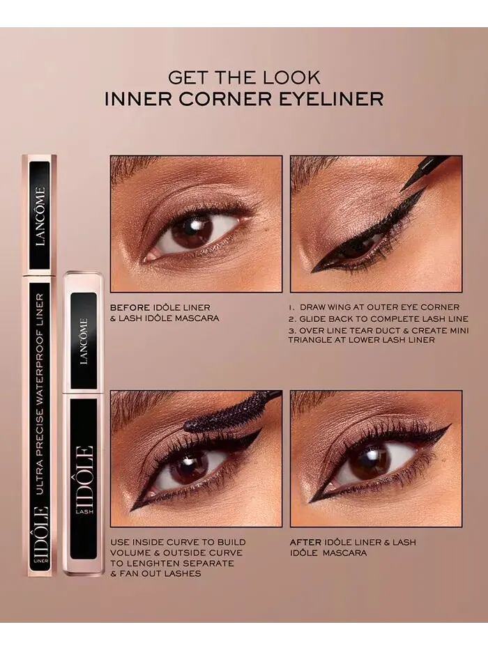 Водостойкая тушь для ресниц Lancôme Lash Idôle, 01 Glossy Black, 8 мл — изображение 9 из 10