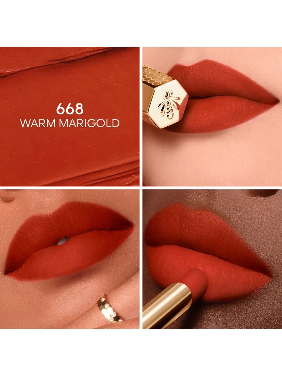 Помада KissKiss с медом Guerlain, 668 warm marigold — изображение 2 из 8