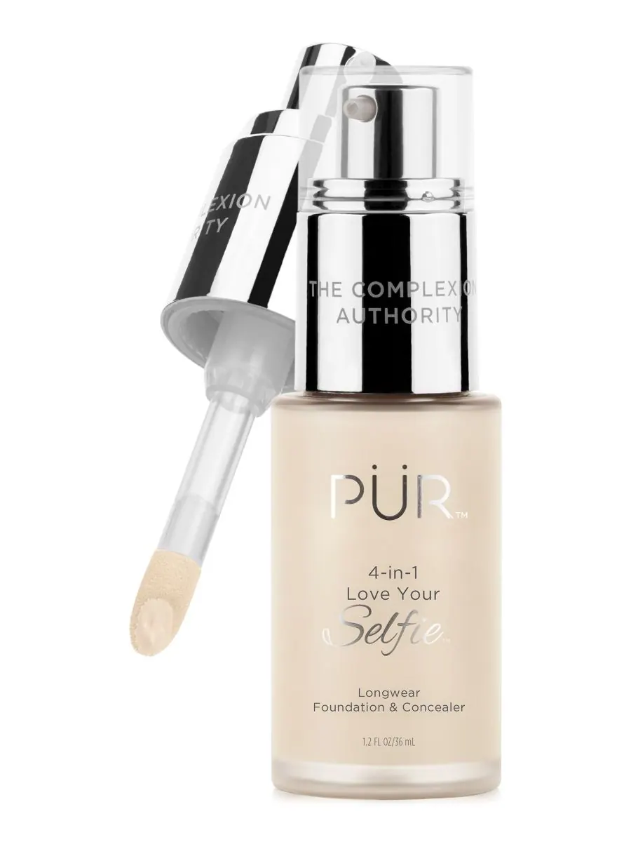 Тональный крем и консилер 4-в-1 Love Your Selfie Longwear Foundation & Concealer PÜR — золотистый