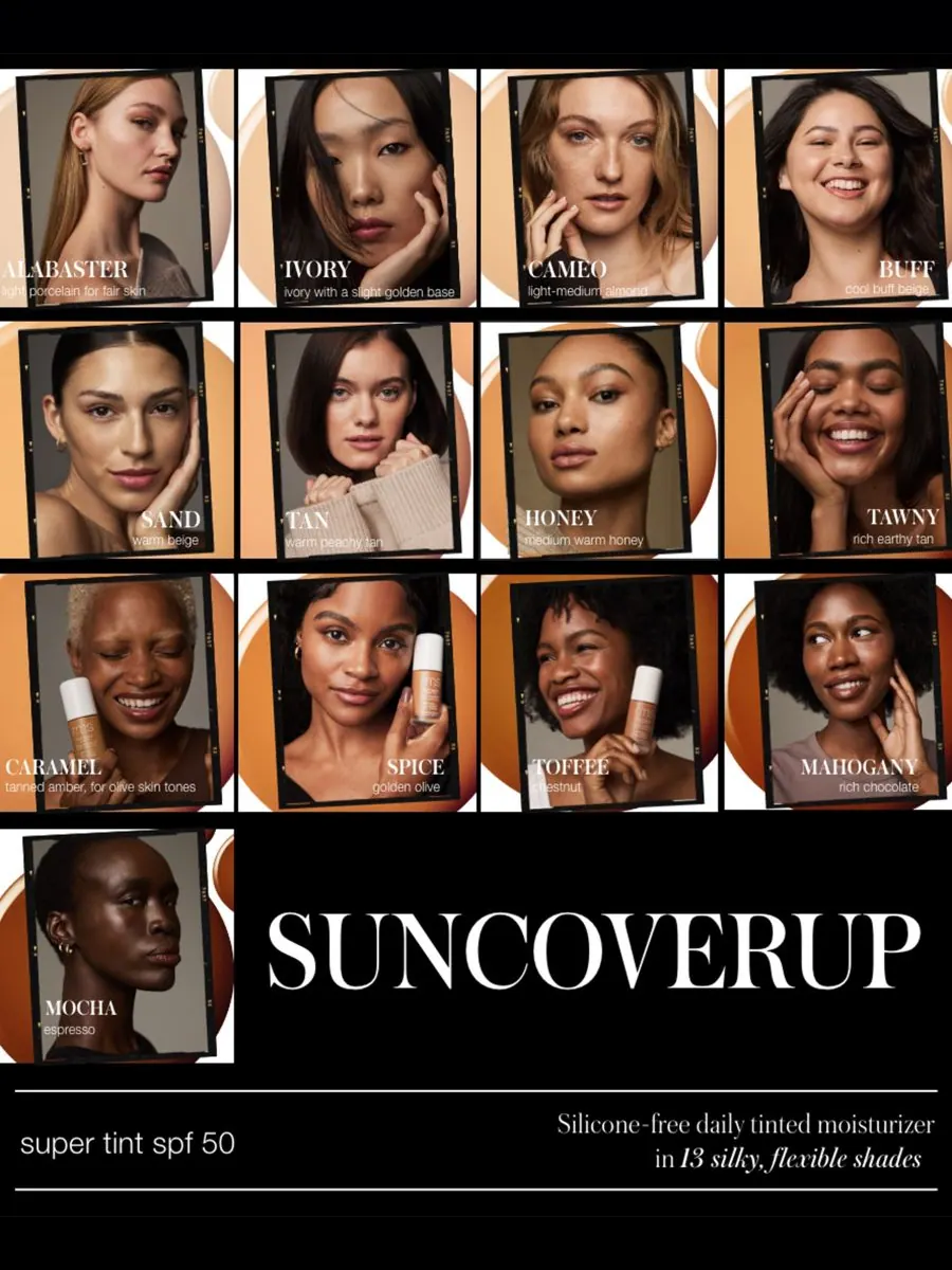 Солнцезащитный крем SunCoverup Super Tint SPF 50, 1 унция RMS Beauty, цвет light-medi — изображение 9 из 10