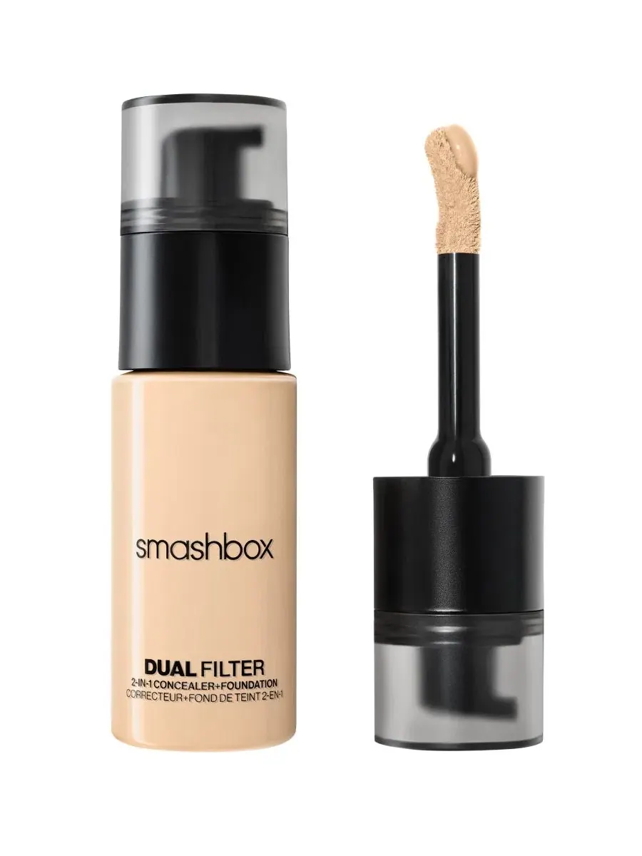 Консилер-тональная основа 2-в-1 Smashbox Dual Filter 2-in-1 Concealer + Foundation, 0.8 oz, Fair 3 — изображение 1 из 11
