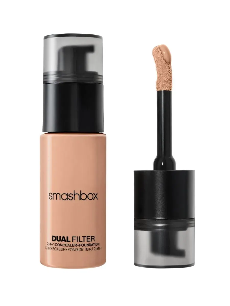 Консилер и тональная основа 2-в-1 Smashbox Dual Filter 2-in-1 Concealer + Foundation, 24 мл — изображение 1 из 11