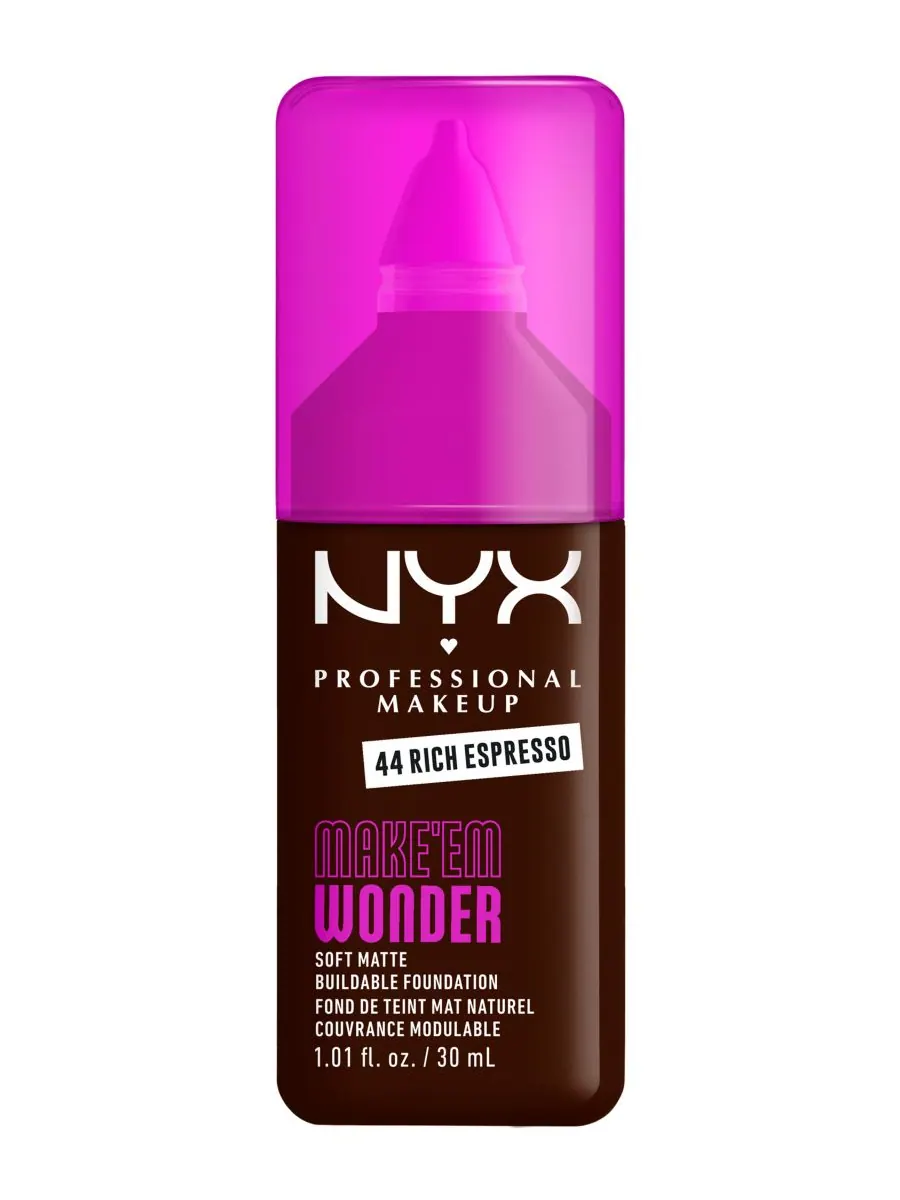 Тональный крем Wonder Foundation, 0,84 унции NYX Professional Makeup, цвет rich espresso — бежевый