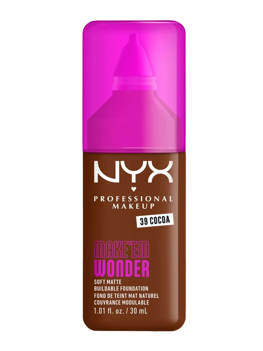 Тональный крем NYX Professional Makeup Make ’Em Wonder Soft Matte, Cocoa, 30 мл — изображение 1 из 10
