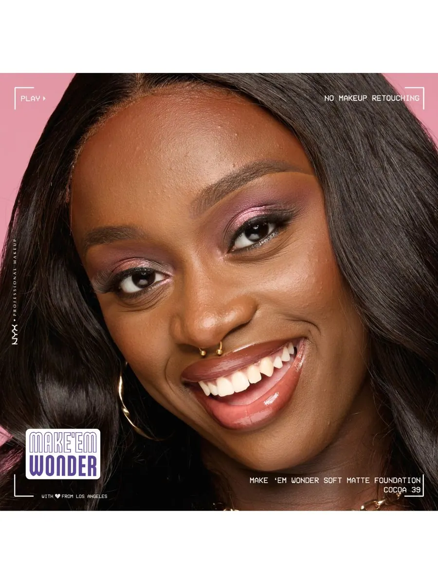 Тональный крем NYX Professional Makeup Make ’Em Wonder Soft Matte, Cocoa, 30 мл — изображение 8 из 10