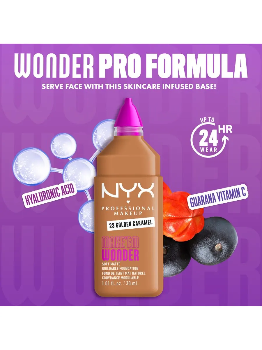 Тональный крем Wonder Foundation, 0,84 унции NYX Professional Makeup — изображение 5 из 10