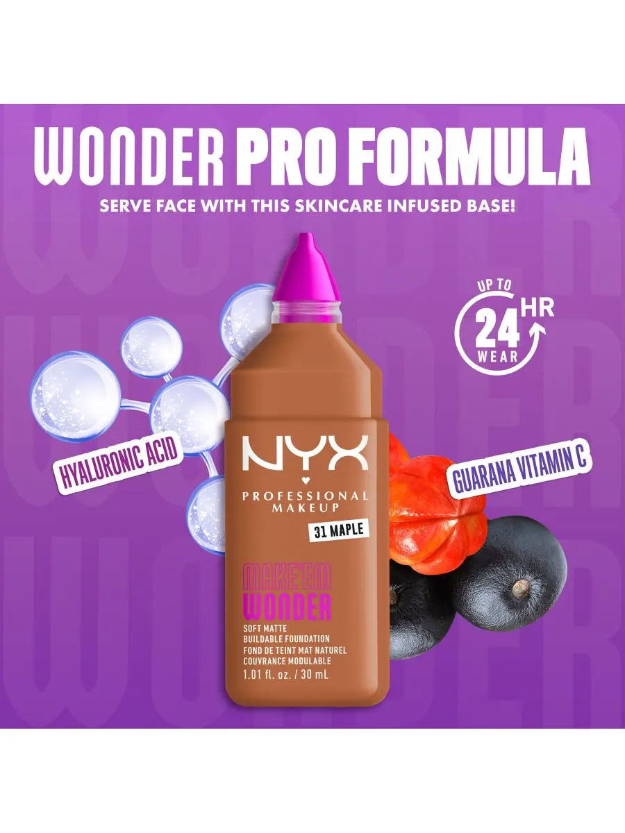 Тональный крем Wonder Foundation, 0,84 унции NYX Professional Makeup — изображение 4 из 10