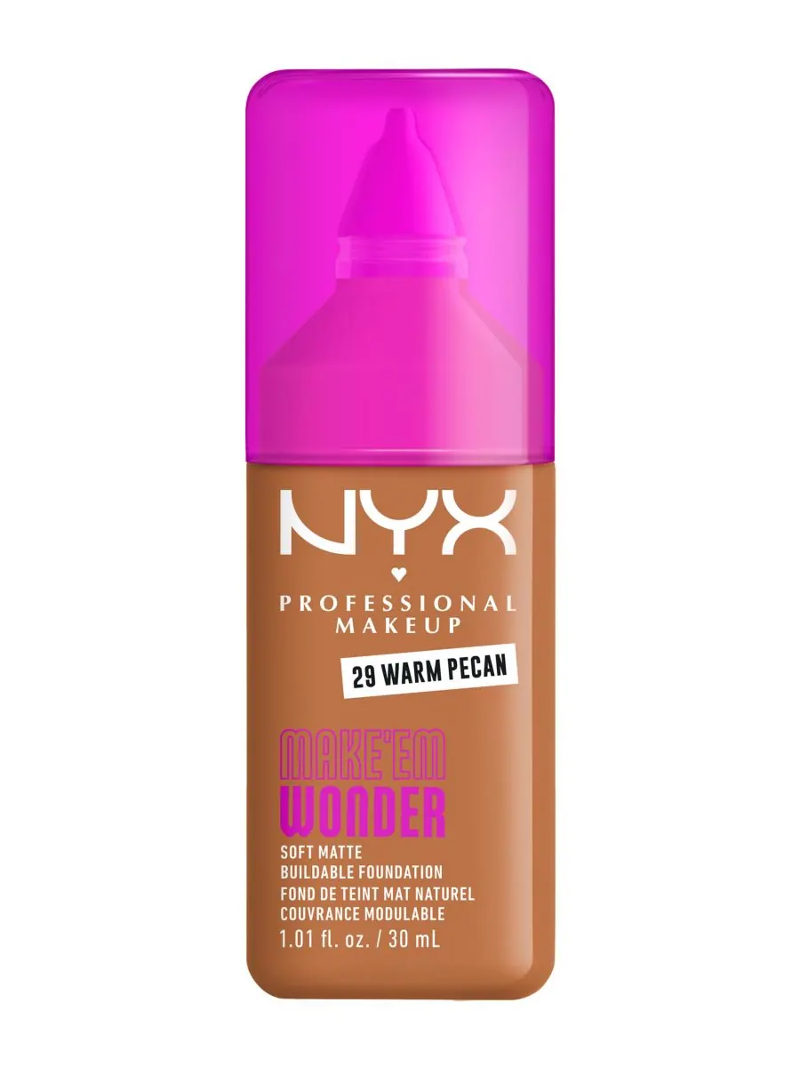 Тональный крем Wonder Foundation, 0,84 унции NYX Professional Makeup, цвет warm pecan — изображение 1 из 10