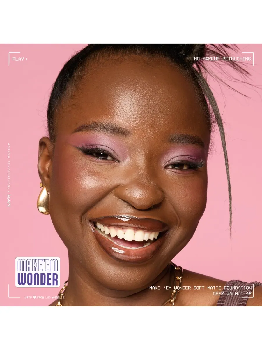 Тональный крем Wonder Foundation, 0,84 унции NYX Professional Makeup, темно-ореховый — изображение 10 из 10