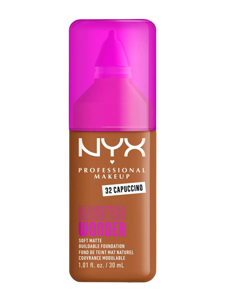 Тональный крем Wonder Foundation, 0,84 унции NYX Professional Makeup, цвет capuccino — изображение 1 из 10
