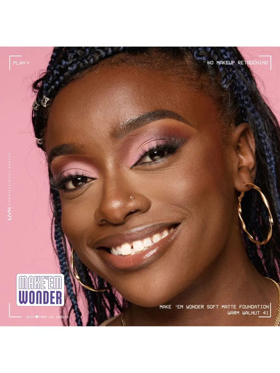 Тональный крем Wonder Foundation, 0,84 унции NYX Professional Makeup, цвет warm walnut — изображение 7 из 10