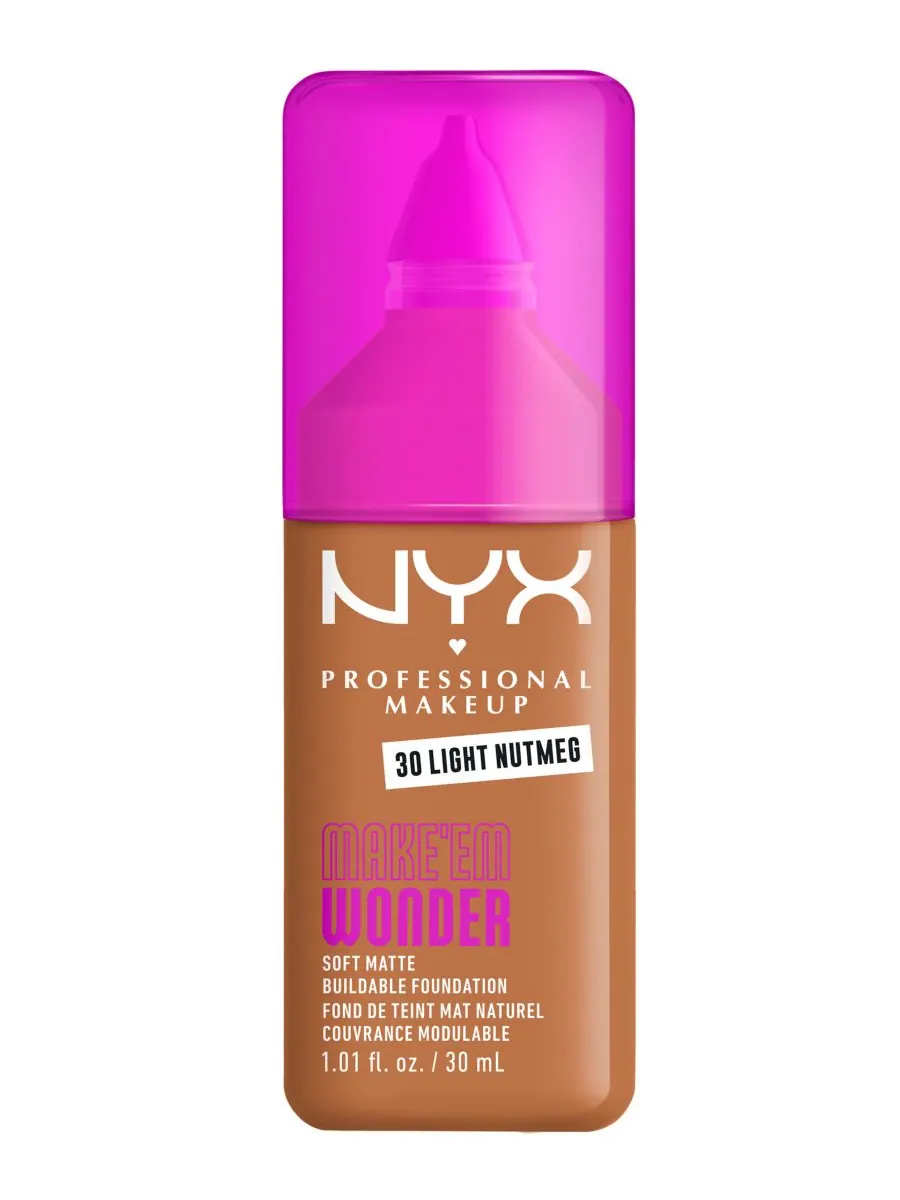 Тональный крем Wonder Foundation, 0,84 унции NYX Professional Makeup, цвет light nutmeg — изображение 1 из 10