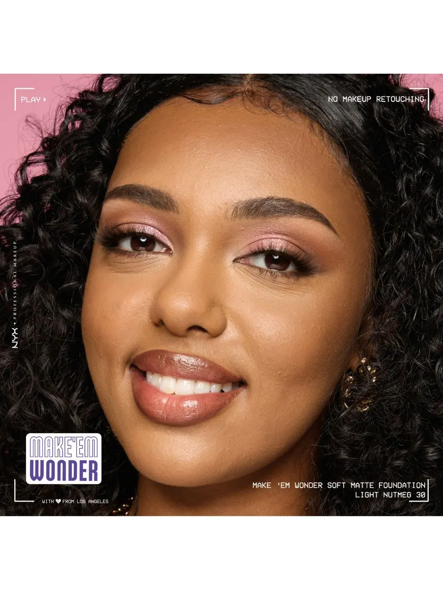 Тональный крем Wonder Foundation, 0,84 унции NYX Professional Makeup, цвет light nutmeg — изображение 10 из 10