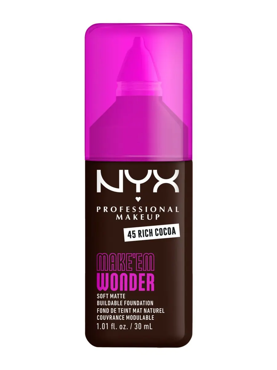 Тональный крем Wonder Foundation, 0,84 унции NYX Professional Makeup, цвет rich cocoa — изображение 1 из 10