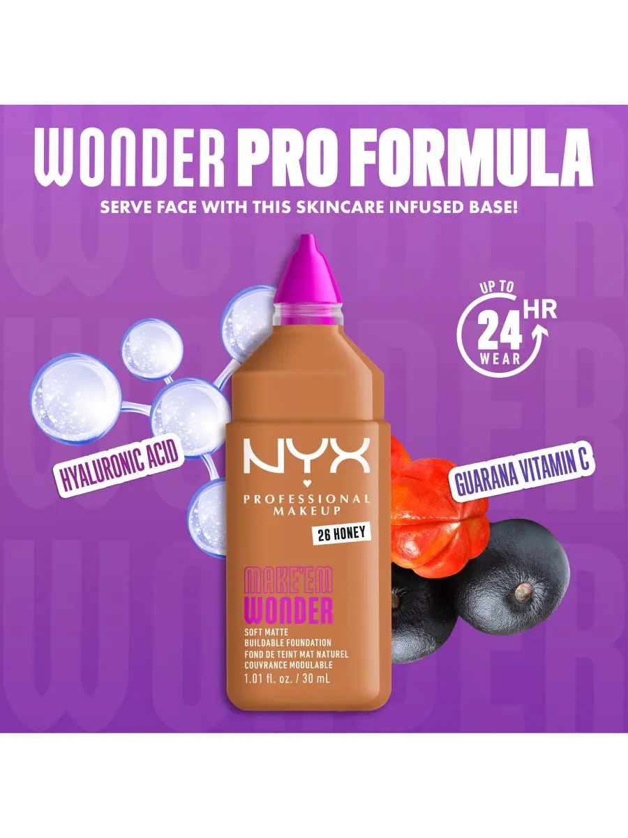 Тональный крем Wonder Foundation, 0,84 унции NYX Professional Makeup — изображение 4 из 10