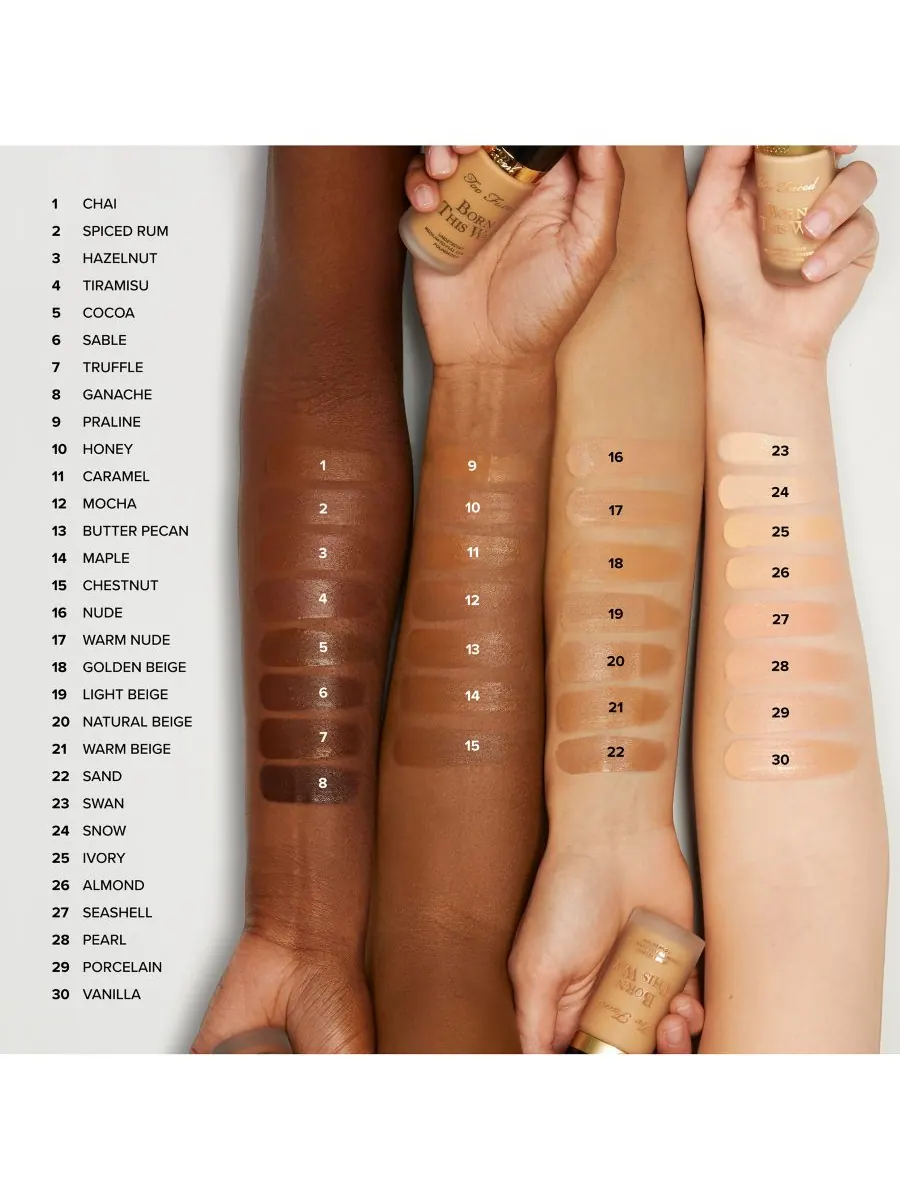 Тональный крем Born This Way с едва заметным, средним и плотным покрытием, 28 г Too Faced — изображение 3 из 10