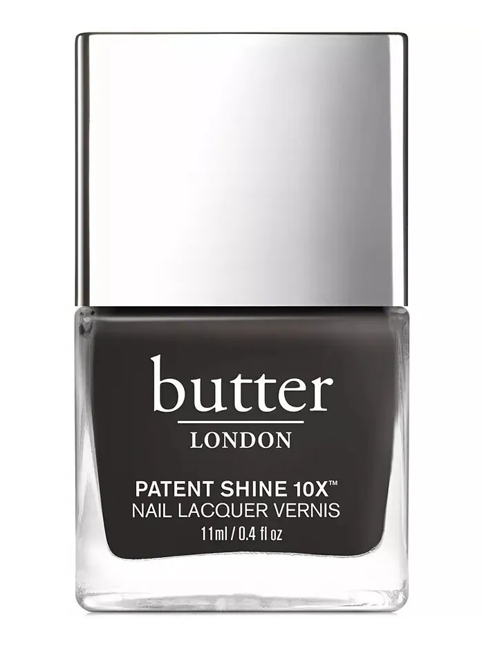 Лак для ногтей Patent Shine 10X, 0,4 унции Butter London — черный