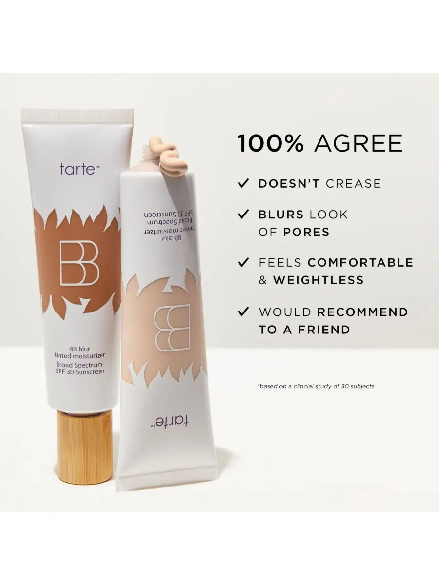 BB Blur Tinted Moisturizer - солнцезащитный крем широкого спектра действия с SPF 30 Tarte, цвет rich — изображение 5 из 9
