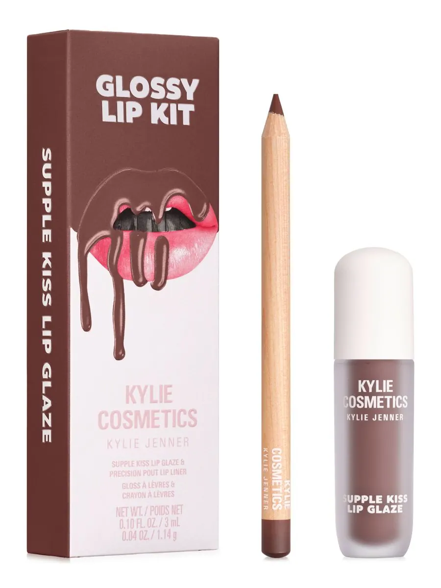 Набор из 2 блестящих помад Kylie Cosmetics — коричневый