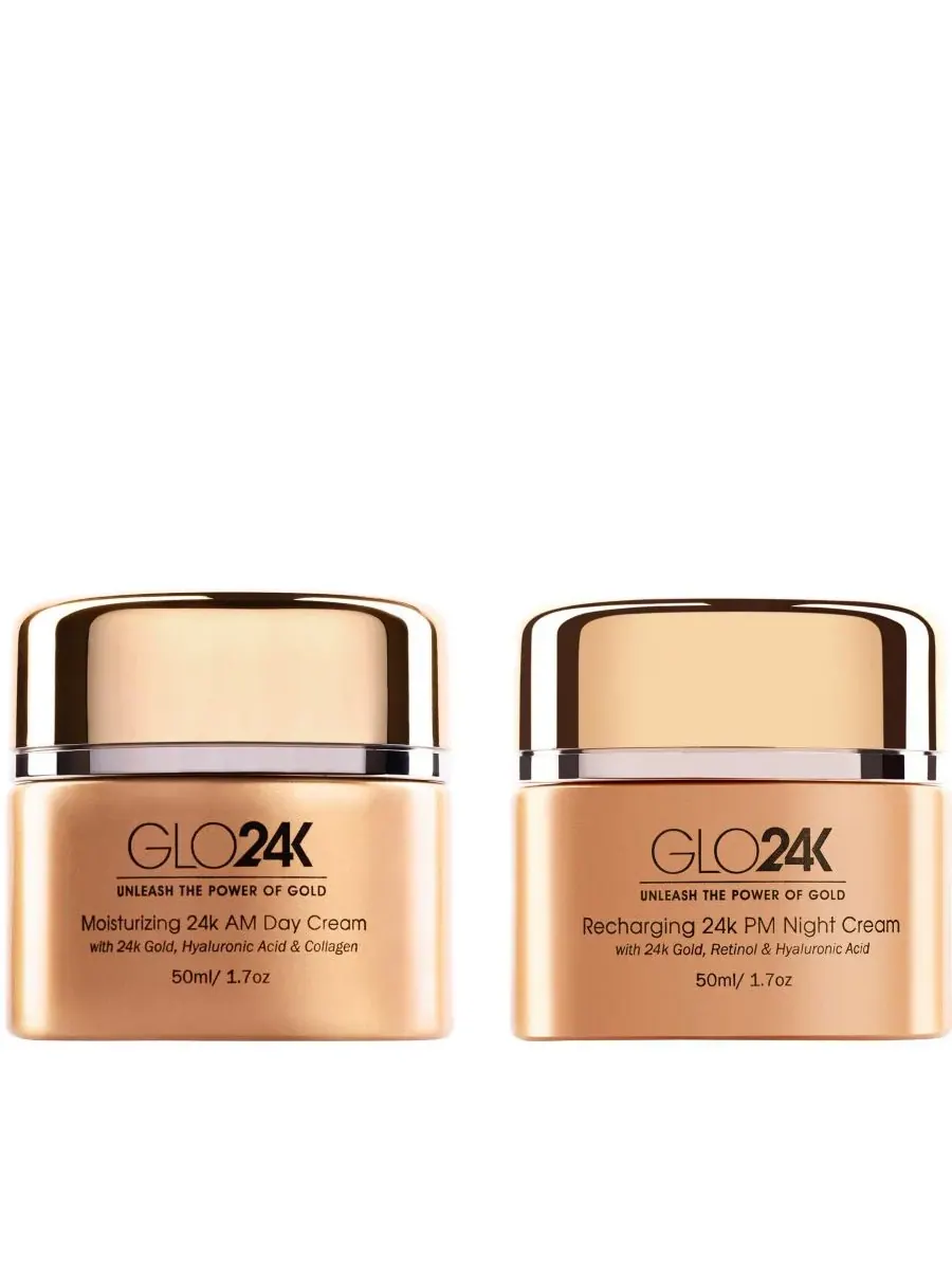 Крем для лица Glo24K — Увлажняющий дневной и ночной с -каратным золотом — мульти