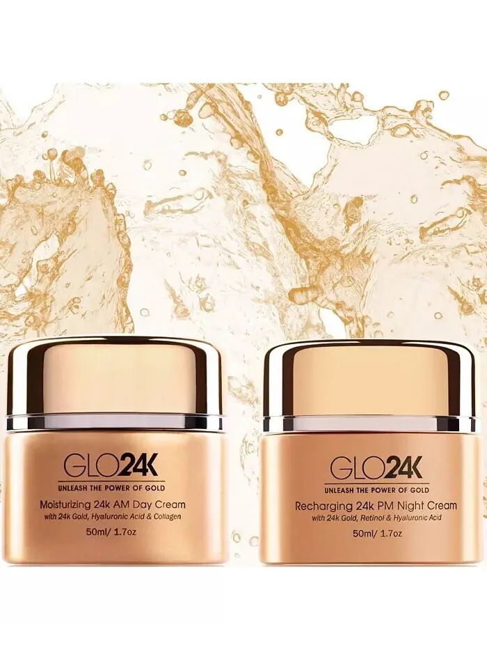 Крем для лица Glo24K — Увлажняющий дневной и ночной с -каратным золотом — изображение 2 из 2