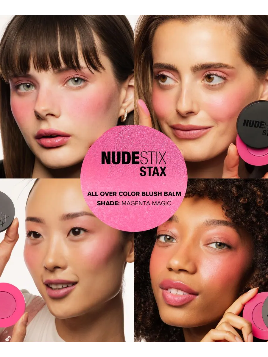 Бальзам-румяна Stax All Over Color Blush Balm NUDESTIX, цвет magenta matte — изображение 3 из 10